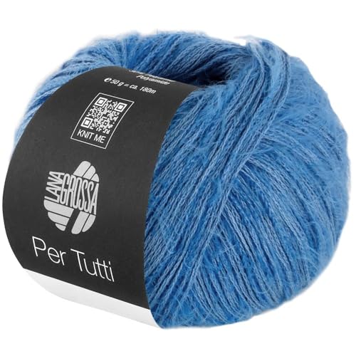 LANA GROSSA Per Tutti | Leichtes Baumwollgarn mit glänzenden, glatten Abschnitten und zartem Flausch | Handstrickgarn aus 70% Baumwolle & 30% Polyamid | 50g Wolle zum Stricken & Häkeln | 180m Garn LANA GROSSA Per Tutti | Leichtes Baumwollgarn mit glänzenden, glatten Abschnitten und zartem Flausch | Handstrickgarn aus 70% Baumwolle & 30% Polyamid | 50g Wolle zum Stricken & Häkeln | 180m Garn von Lana Grossa