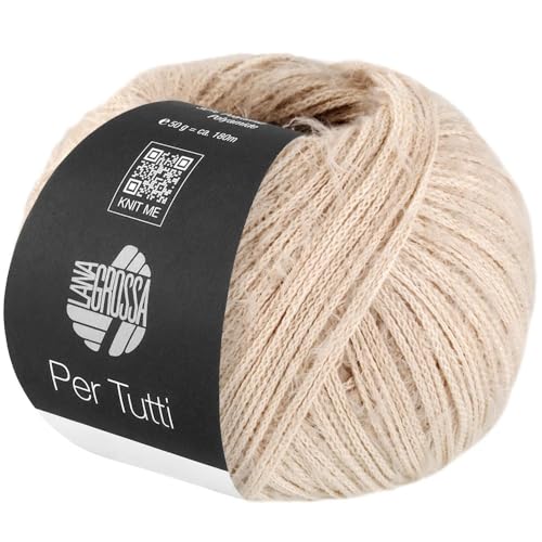 LANA GROSSA Per Tutti | Leichtes Baumwollgarn mit glänzenden, glatten Abschnitten und zartem Flausch | Handstrickgarn aus 70% Baumwolle & 30% Polyamid | 50g Wolle zum Stricken & Häkeln | 180m Garn LANA GROSSA Per Tutti | Leichtes Baumwollgarn mit glänzenden, glatten Abschnitten und zartem Flausch | Handstrickgarn aus 70% Baumwolle & 30% Polyamid | 50g Wolle zum Stricken & Häkeln | 180m Garn von Lana Grossa