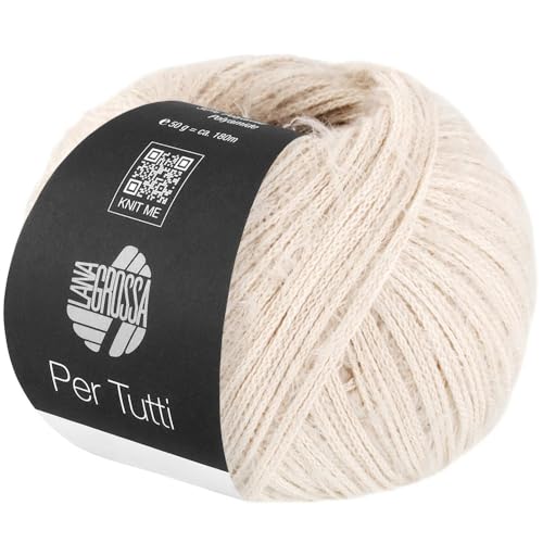 LANA GROSSA Per Tutti | Leichtes Baumwollgarn mit glänzenden, glatten Abschnitten und zartem Flausch | Handstrickgarn aus 70% Baumwolle & 30% Polyamid | 50g Wolle zum Stricken & Häkeln | 180m Garn LANA GROSSA Per Tutti | Leichtes Baumwollgarn mit glänzenden, glatten Abschnitten und zartem Flausch | Handstrickgarn aus 70% Baumwolle & 30% Polyamid | 50g Wolle zum Stricken & Häkeln | 180m Garn von Lana Grossa