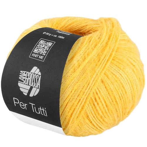 LANA GROSSA Per Tutti | Leichtes Baumwollgarn mit glänzenden, glatten Abschnitten und zartem Flausch | Handstrickgarn aus 70% Baumwolle & 30% Polyamid | 50g Wolle zum Stricken & Häkeln | 180m Garn LANA GROSSA Per Tutti | Leichtes Baumwollgarn mit glänzenden, glatten Abschnitten und zartem Flausch | Handstrickgarn aus 70% Baumwolle & 30% Polyamid | 50g Wolle zum Stricken & Häkeln | 180m Garn von Lana Grossa