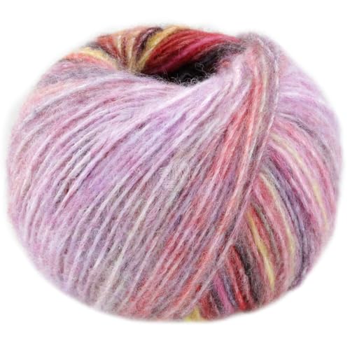 LANA GROSSA Picasso | Soffilo mit 36% Baby Alpaka, 36% Schurwolle (Merino extrafine), 28% Polyamid und interessantem Farbeffekt |50g Wolle zum Stricken & Häkeln | 210m Garn FB 9 von Lana Grossa