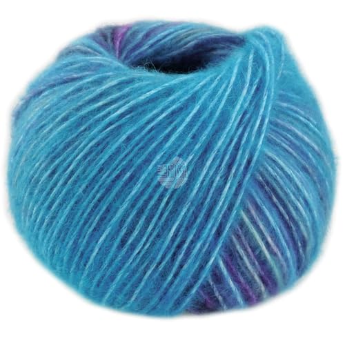 LANA GROSSA Picasso | Soffilo mit 36% Baby Alpaka, 36% Schurwolle (Merino extrafine), 28% Polyamid und interessantem Farbeffekt |50g Wolle zum Stricken & Häkeln | 210m Garn FB 3 von Lana Grossa