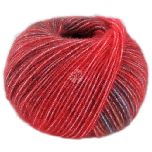 LANA GROSSA Picasso | Soffilo mit 36% Baby Alpaka, 36% Schurwolle (Merino extrafine), 28% Polyamid und interessantem Farbeffekt |50g Wolle zum Stricken & Häkeln | 210m Garn FB 12 von Lana Grossa