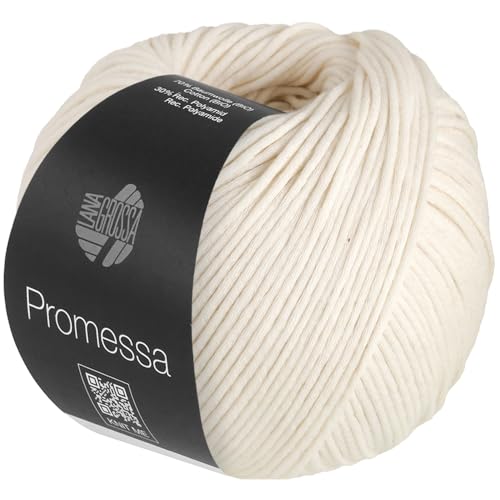 LANA GROSSA Promessa | Weich gefülltes Schlauchgarn aus Bio-Baumwolle und Polyamid | Handstrickgarn aus 70% Bio-Baumwolle & 30% Polyamid | 50g Wolle zum Stricken & Häkeln | 125m Garn FB14 von Lana Grossa