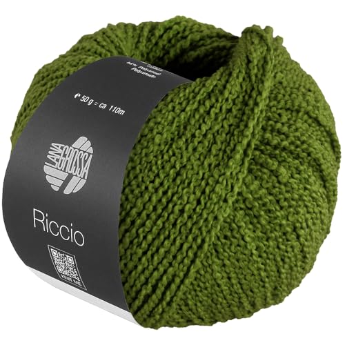 LANA GROSSA Riccio | Kuschelweiches, strukturiertes Garn aus Pima Baumwolle | Handstrickgarn aus 84% Baumwolle & 16% Polyamid | 50g Wolle zum Stricken & Häkeln | 110m Garn FB 17 von Lana Grossa