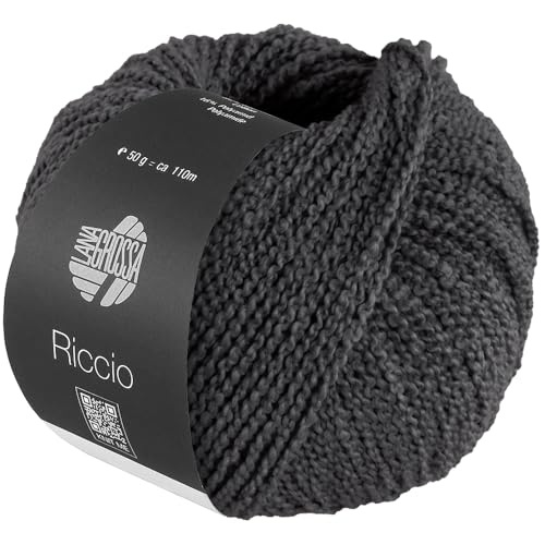 LANA GROSSA Riccio | Kuschelweiches, strukturiertes Garn aus Pima Baumwolle | Handstrickgarn aus 84% Baumwolle & 16% Polyamid | 50g Wolle zum Stricken & Häkeln | 110m Garn FB 24 von Lana Grossa