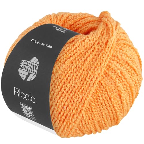 LANA GROSSA Riccio | Kuschelweiches, strukturiertes Garn aus Pima Baumwolle | Handstrickgarn aus 84% Baumwolle & 16% Polyamid | 50g Wolle zum Stricken & Häkeln | 110m Garn FB 13 von Lana Grossa