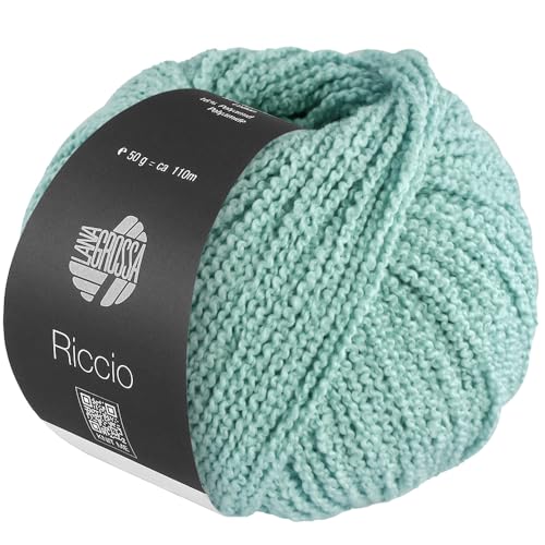 LANA GROSSA Riccio | Kuschelweiches, strukturiertes Garn aus Pima Baumwolle | Handstrickgarn aus 84% Baumwolle & 16% Polyamid | 50g Wolle zum Stricken & Häkeln | 110m Garn FB 20 von Lana Grossa
