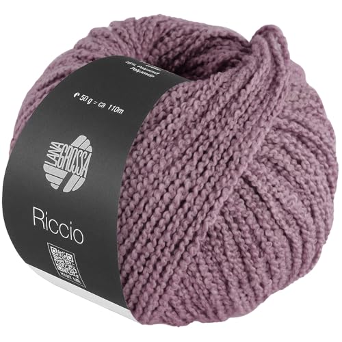 LANA GROSSA Riccio | Kuschelweiches, strukturiertes Garn aus Pima Baumwolle | Handstrickgarn aus 84% Baumwolle & 16% Polyamid | 50g Wolle zum Stricken & Häkeln | 110m Garn FB 22 von Lana Grossa