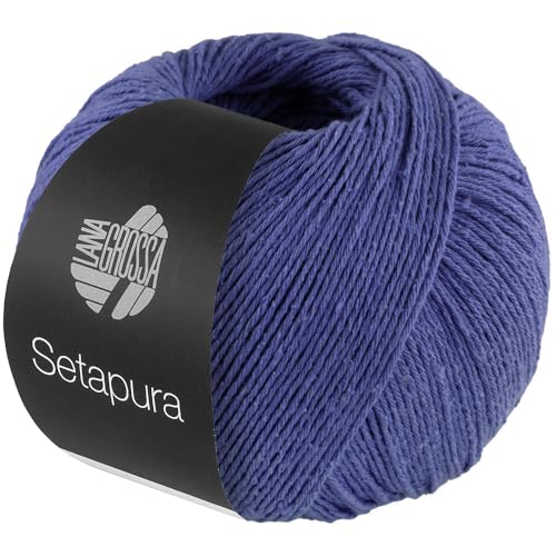 LANA GROSSA Setapura | Angenehm weiches, mattes Seidengarn | Handstrickgarn aus 100% Seide | 50g Wolle zum Stricken & Häkeln | 200m Garn von Lana Grossa