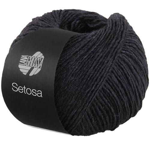 LANA GROSSA Setosa | Schimmerndes Dochtgarn aus Seide und Merinowolle | Handstrickgarn aus 65% Schurwolle (superfein) & 35% Seide | 50g Wolle zum Stricken & Häkeln | 150m Garn FB2 von Lana Grossa