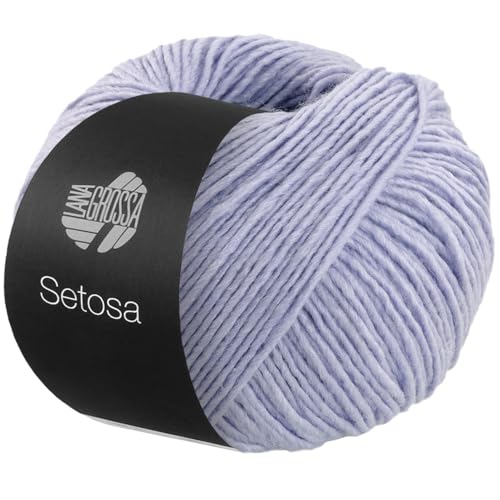 LANA GROSSA Setosa | Schimmerndes Dochtgarn aus Seide und Merinowolle | Handstrickgarn aus 65% Schurwolle (superfein) & 35% Seide | 50g Wolle zum Stricken & Häkeln | 150m Garn FB13 von Lana Grossa