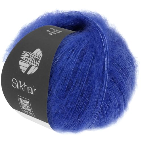 LANA GROSSA Silkhair | Feines Lace-Garn aus Superkid Mohair mit Seide | Handstrickgarn aus 70% Mohair (Superkid) & 30% Seide | 25g Wolle zum Stricken & Häkeln | 210m Garn FB 205 von Lana Grossa