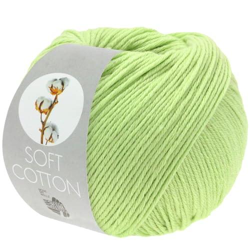 LANA GROSSA Soft Cotton | Weiches Baumwollgarn mit modernem Mikrofaseranteil | Handstrickgarn aus 70% Baumwolle & 30% Polyacryl | 50g Wolle zum Stricken & Häkeln | 140m Garn LANA GROSSA Soft Cotton | Weiches Baumwollgarn mit modernem Mikrofaseranteil | Handstrickgarn aus 70% Baumwolle & 30% Polyacryl | 50g Wolle zum Stricken & Häkeln | 140m Garn von Lana Grossa