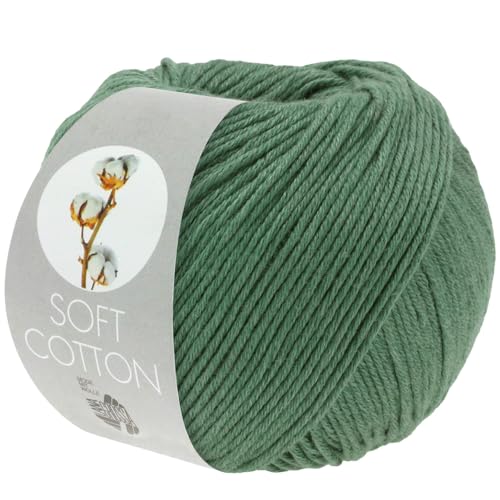 LANA GROSSA Soft Cotton | Weiches Baumwollgarn mit modernem Mikrofaseranteil | Handstrickgarn aus 70% Baumwolle & 30% Polyacryl | 50g Wolle zum Stricken & Häkeln | 140m Garn LANA GROSSA Soft Cotton | Weiches Baumwollgarn mit modernem Mikrofaseranteil | Handstrickgarn aus 70% Baumwolle & 30% Polyacryl | 50g Wolle zum Stricken & Häkeln | 140m Garn von Lana Grossa