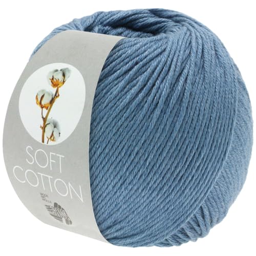 LANA GROSSA Soft Cotton | Weiches Baumwollgarn mit modernem Mikrofaseranteil | Handstrickgarn aus 70% Baumwolle & 30% Polyacryl | 50g Wolle zum Stricken & Häkeln | 140m Garn LANA GROSSA Soft Cotton | Weiches Baumwollgarn mit modernem Mikrofaseranteil | Handstrickgarn aus 70% Baumwolle & 30% Polyacryl | 50g Wolle zum Stricken & Häkeln | 140m Garn von Lana Grossa