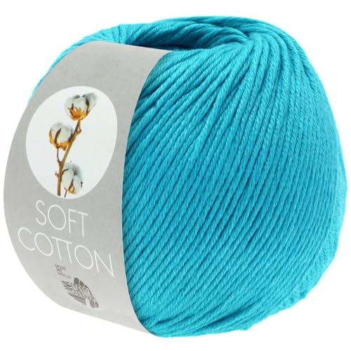 LANA GROSSA Soft Cotton | Weiches Baumwollgarn mit modernem Mikrofaseranteil | Handstrickgarn aus 70% Baumwolle & 30% Polyacryl | 50g Wolle zum Stricken & Häkeln | 140m Garn LANA GROSSA Soft Cotton | Weiches Baumwollgarn mit modernem Mikrofaseranteil | Handstrickgarn aus 70% Baumwolle & 30% Polyacryl | 50g Wolle zum Stricken & Häkeln | 140m Garn von Lana Grossa