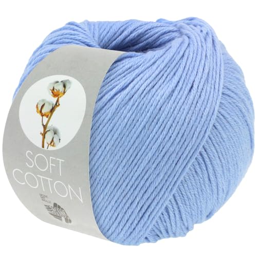 LANA GROSSA Soft Cotton | Weiches Baumwollgarn mit modernem Mikrofaseranteil | Handstrickgarn aus 70% Baumwolle & 30% Polyacryl | 50g Wolle zum Stricken & Häkeln | 140m Garn LANA GROSSA Soft Cotton | Weiches Baumwollgarn mit modernem Mikrofaseranteil | Handstrickgarn aus 70% Baumwolle & 30% Polyacryl | 50g Wolle zum Stricken & Häkeln | 140m Garn von Lana Grossa