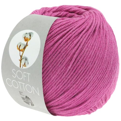 LANA GROSSA Soft Cotton | Weiches Baumwollgarn mit modernem Mikrofaseranteil | Handstrickgarn aus 70% Baumwolle & 30% Polyacryl | 50g Wolle zum Stricken & Häkeln | 140m Garn LANA GROSSA Soft Cotton | Weiches Baumwollgarn mit modernem Mikrofaseranteil | Handstrickgarn aus 70% Baumwolle & 30% Polyacryl | 50g Wolle zum Stricken & Häkeln | 140m Garn von Lana Grossa