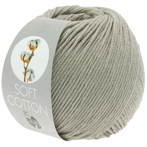 LANA GROSSA Soft Cotton | Weiches Baumwollgarn mit modernem Mikrofaseranteil | Handstrickgarn aus 70% Baumwolle & 30% Polyacryl | 50g Wolle zum Stricken & Häkeln | 140m Garn LANA GROSSA Soft Cotton | Weiches Baumwollgarn mit modernem Mikrofaseranteil | Handstrickgarn aus 70% Baumwolle & 30% Polyacryl | 50g Wolle zum Stricken & Häkeln | 140m Garn von Lana Grossa