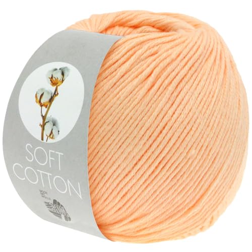LANA GROSSA Soft Cotton | Weiches Baumwollgarn mit modernem Mikrofaseranteil | Handstrickgarn aus 70% Baumwolle & 30% Polyacryl | 50g Wolle zum Stricken & Häkeln | 140m Garn LANA GROSSA Soft Cotton | Weiches Baumwollgarn mit modernem Mikrofaseranteil | Handstrickgarn aus 70% Baumwolle & 30% Polyacryl | 50g Wolle zum Stricken & Häkeln | 140m Garn von Lana Grossa