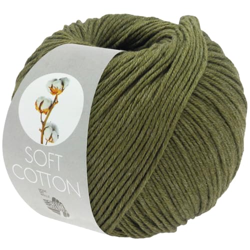 LANA GROSSA Soft Cotton | Weiches Baumwollgarn mit modernem Mikrofaseranteil | Handstrickgarn aus 70% Baumwolle & 30% Polyacryl | 50g Wolle zum Stricken & Häkeln | 140m Garn LANA GROSSA Soft Cotton | Weiches Baumwollgarn mit modernem Mikrofaseranteil | Handstrickgarn aus 70% Baumwolle & 30% Polyacryl | 50g Wolle zum Stricken & Häkeln | 140m Garn von Lana Grossa
