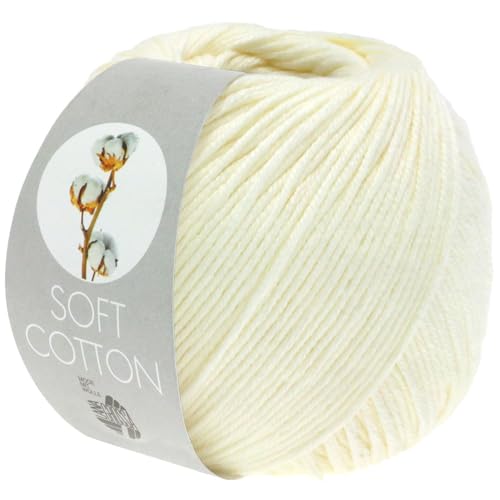 LANA GROSSA Soft Cotton | Weiches Baumwollgarn mit modernem Mikrofaseranteil | Handstrickgarn aus 70% Baumwolle & 30% Polyacryl | 50g Wolle zum Stricken & Häkeln | 140m Garn LANA GROSSA Soft Cotton | Weiches Baumwollgarn mit modernem Mikrofaseranteil | Handstrickgarn aus 70% Baumwolle & 30% Polyacryl | 50g Wolle zum Stricken & Häkeln | 140m Garn von Lana Grossa