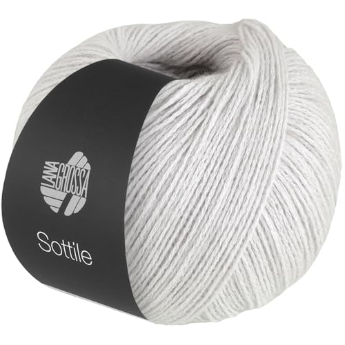 LANA GROSSA Sottile | Zarte Netzgarnstruktur aus Baumwolle, gefüllt mit feinen Merinofasern | Handstrickgarn aus 85% Baumwolle & 15% Schurwolle (Merino) | 50g Stricken & Häkeln | 250m Garn FB15 von Lana Grossa