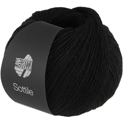 LANA GROSSA Sottile | Zarte Netzgarnstruktur aus Baumwolle, gefüllt mit feinen Merinofasern | Handstrickgarn aus 85% Baumwolle & 15% Schurwolle (Merino) | 50g Stricken & Häkeln | 250m Garn FB18 von Lana Grossa