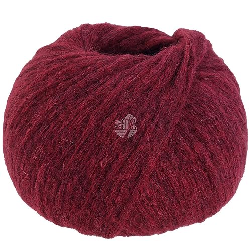 LANA GROSSA Spuma | Zartes Schlauchgarn mit hohem Naturfaseranteil | Handstrickgarn aus 80% Schurwolle (Merino Fein) & 20% Polyamid | 50g Wolle zum Stricken & Häkeln | 110m Garn FB8 von Lana Grossa