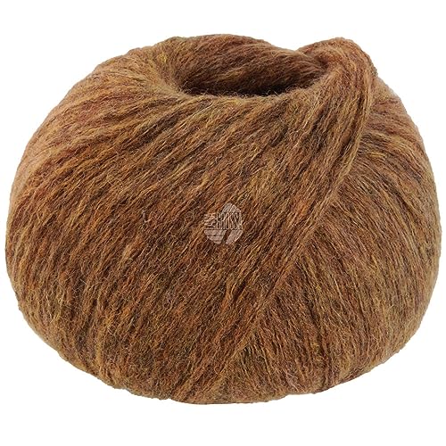LANA GROSSA Spuma | Zartes Schlauchgarn mit hohem Naturfaseranteil | Handstrickgarn aus 80% Schurwolle (Merino Fein) & 20% Polyamid | 50g Wolle zum Stricken & Häkeln | 110m Garn FB6 von Lana Grossa