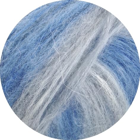 LANA GROSSA Superkid Seta | Zartes Schlauchgarn aus Superkid Mohair mit Seide | Handstrickgarn aus 65% Mohair (Superkid) & 35% Seide | 25g Wolle zum Stricken & Häkeln | 100m Garn FB102 von Lana Grossa
