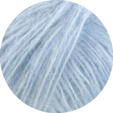 LANA GROSSA Superkid Seta | Zartes Schlauchgarn aus Superkid Mohair mit Seide | Handstrickgarn aus 65% Mohair (Superkid) & 35% Seide | 25g Wolle zum Stricken & Häkeln | 100m Garn von Lana Grossa