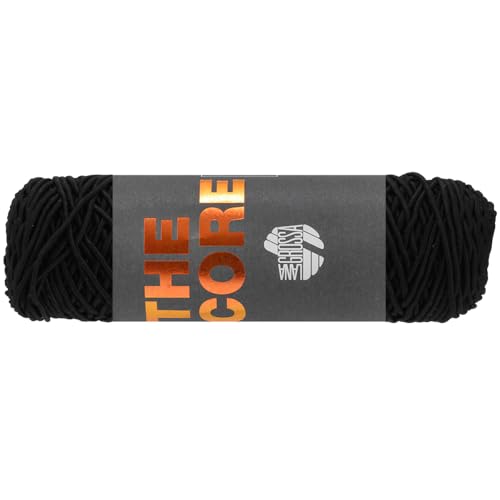 LANA GROSSA The Core | Stabiles, umwickeltes Baumwollgarn - ideal für Dekoartikel & Taschen | Handstrickgarn aus 50% Baumwolle & 50% Polyester | 100g Wolle zum Stricken & Häkeln | 85m Garn FB12 von Lana Grossa