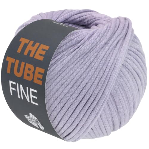 LANA GROSSA The Tube Fine | Dünnes, gefülltes Baumwollschlauchbändchen - ideal für Dekoartikel & Taschen | Handstrickgarn aus Baumwolle & Polyamid | 100g Wolle zum Stricken & Häkeln | 140m Garn von Lana Grossa