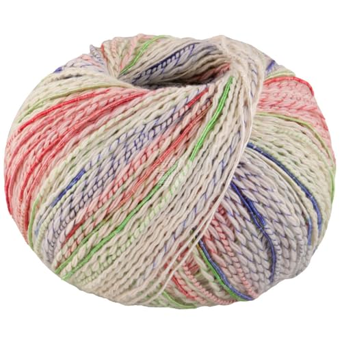 LANA GROSSA Torto | Baumwoll-Effektgarn mit doppeltem Farbeffekt, unregelmäßig mit glänzenden Faden | Handstrickgarn aus 90% Baumwolle & 10% Polyamid | 50g Wolle zum Stricken & Häkeln | 120m Garn FB8 LANA GROSSA Torto | Baumwoll-Effektgarn mit doppeltem Farbeffekt, unregelmäßig mit glänzenden Faden | Handstrickgarn aus 90% Baumwolle & 10% Polyamid | 50g Wolle zum Stricken & Häkeln | 120m Garn FB8 von Lana Grossa