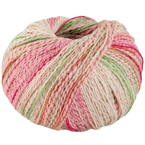 LANA GROSSA Torto | Baumwoll-Effektgarn mit doppeltem Farbeffekt, unregelmäßig mit glänzenden Faden | Handstrickgarn aus 90% Baumwolle & 10% Polyamid | 50g Wolle zum Stricken & Häkeln | 120m Garn FB5 LANA GROSSA Torto | Baumwoll-Effektgarn mit doppeltem Farbeffekt, unregelmäßig mit glänzenden Faden | Handstrickgarn aus 90% Baumwolle & 10% Polyamid | 50g Wolle zum Stricken & Häkeln | 120m Garn FB5 von Lana Grossa