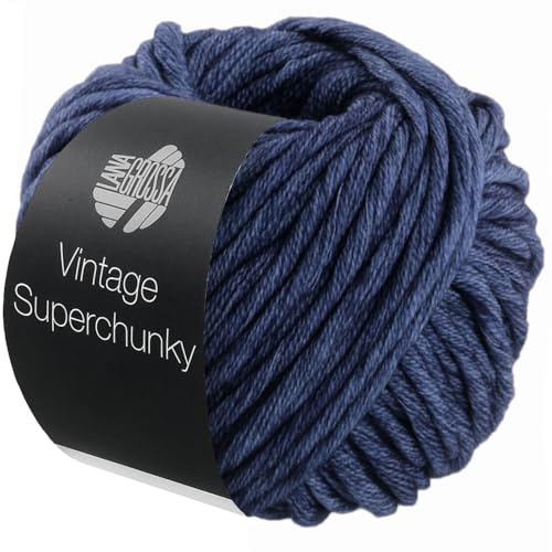 LANA GROSSA Vintage SuperChunky | Merinoklassiker mit Ton in Ton Farbeffekt | Handstrickgarn aus 100% Schurwolle (Merino) | 100g Wolle zum Stricken & Häkeln | 80m Garn FB505 von Lana Grossa