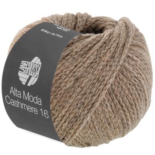LANA GROSSA Alta Moda Cashmere 16 | Feinste 16 Mikron Merinowolle mit Kaschmiranteil | Handstrickgarn aus 78% Schurwolle (Merino), 12% Kaschmir & 10% Polyamid (Nylon) | 50g zum Stricken | 110m Garn LANA GROSSA Alta Moda Cashmere 16 | Feinste 16 Mikron Merinowolle mit Kaschmiranteil | Handstrickgarn aus 78% Schurwolle (Merino), 12% Kaschmir & 10% Polyamid (Nylon) | 50g zum Stricken | 110m Garn von Lana Grossa