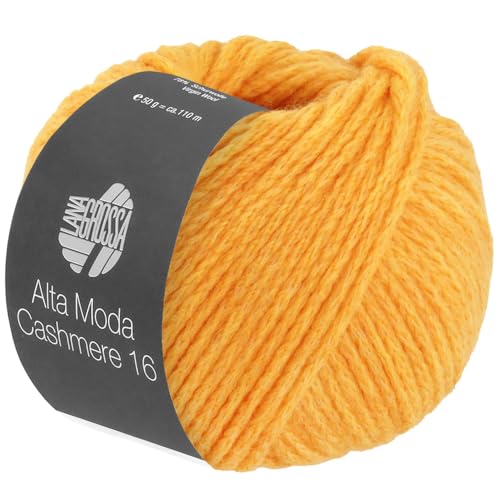 LANA GROSSA Alta Moda Cashmere 16 | Feinste 16 Mikron Merinowolle mit Kaschmiranteil | Handstrickgarn aus 78% Schurwolle (Merino) 12% Kaschmir & 10% Polyamid (Nylon) | 50g zum Stricken | 110m Garn 66 von Lana Grossa