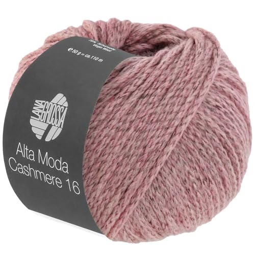 LANA GROSSA Alta Moda Cashmere 16 | Feinste 16 Mikron Merinowolle mit Kaschmiranteil | Handstrickgarn aus 78% Schurwolle (Merino), 12% Kaschmir & 10% Polyamid (Nylon) | 50g zum Stricken | 110m Garn von Lana Grossa