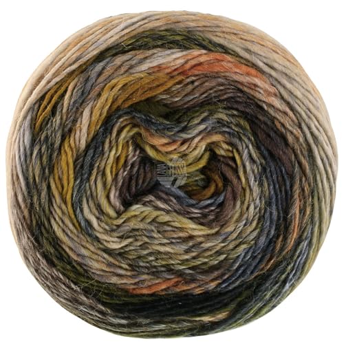 LANA GROSSA Colorissimo | Farbenfrohes Merino-Dochtgarn | Handstrickgarn aus 100% Schurwolle (Merino extrafein) | 100g Wolle zum Stricken & Häkeln | 300m Garn 215 von Lana Grossa