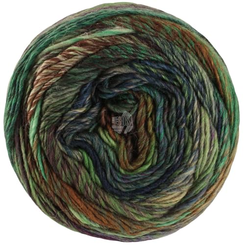 LANA GROSSA Colorissimo | Farbenfrohes Merino-Dochtgarn | Handstrickgarn aus 100% Schurwolle (Merino extrafein) | 100g Wolle zum Stricken & Häkeln | 300m Garn 216 von Lana Grossa