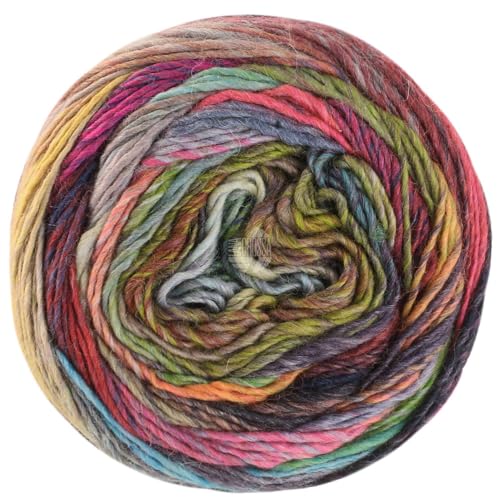 LANA GROSSA Colorissimo | Farbenfrohes Merino-Dochtgarn | Handstrickgarn aus 100% Schurwolle (Merino extrafein) | 100g Wolle zum Stricken & Häkeln | 300m Garn 217 von Lana Grossa