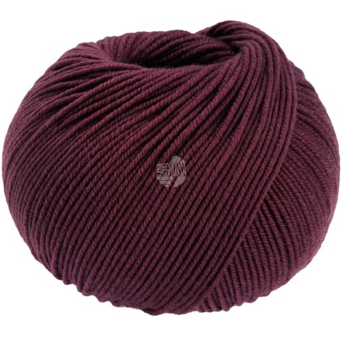 LANA GROSSA Cool Wool Uni | Extrafeine Merinowolle waschmaschinenfest und filzfrei | Handstrickgarn aus 100% Schurwolle (Merino extrafein) | 50g Wolle zum Stricken & Häkeln | 160m Garn FB 2118 von Lana Grossa