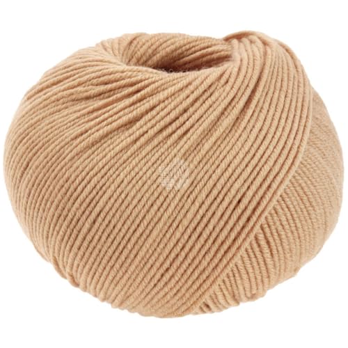 LANA GROSSA Cool Wool Uni | Extrafeine Merinowolle waschmaschinenfest und filzfrei | Handstrickgarn aus 100% Schurwolle (Merino extrafein) | 50g Wolle zum Stricken & Häkeln | 160m Garn FB 2121 von Lana Grossa