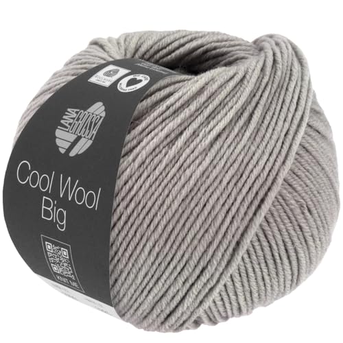 LANA GROSSA Cool Wool Big Melange | Extrafeine Merinowolle waschmaschinenfest und filzfrei | Handstrickgarn aus 100% Schurwolle (Merino) | 50g Wolle zum Stricken & Häkeln | 120m Garn FB 1626 von Lana Grossa