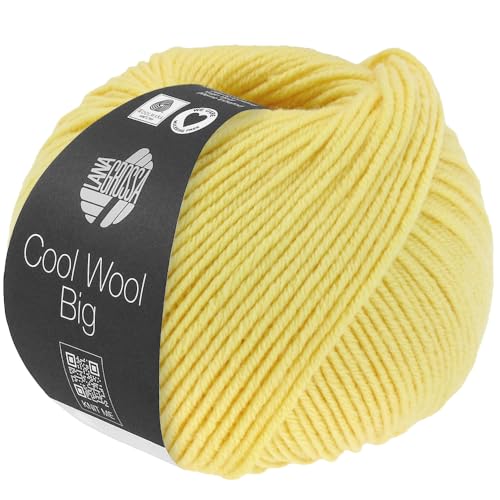 LANA GROSSA Cool Wool Big | Extrafeine Merinowolle waschmaschinenfest und filzfrei | Handstrickgarn aus 100% Schurwolle (Merino) | 50g Wolle zum Stricken & Häkeln | 120m Garn von Lana Grossa