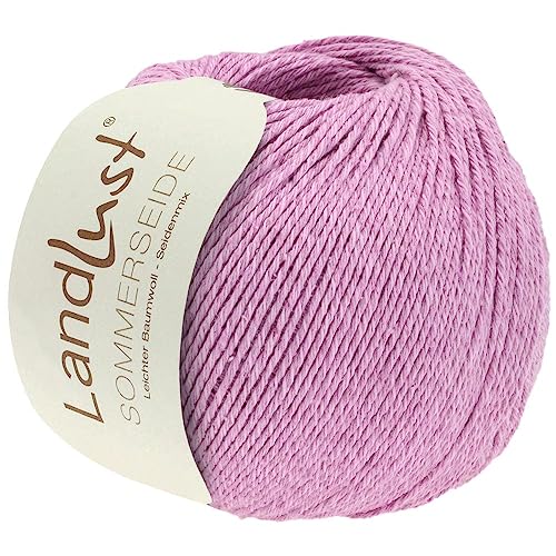 LANA GROSSA Landlust Sommerseide | Feines & leichtes Baumwoll-Seidengarn | Handstrickgarn aus 50% Seide & 50% Baumwolle | 50g Wolle zum Stricken & Häkeln | 170m Garn LANA GROSSA Landlust Sommerseide | Feines & leichtes Baumwoll-Seidengarn | Handstrickgarn aus 50% Seide & 50% Baumwolle | 50g Wolle zum Stricken & Häkeln | 170m Garn von Lana Grossa