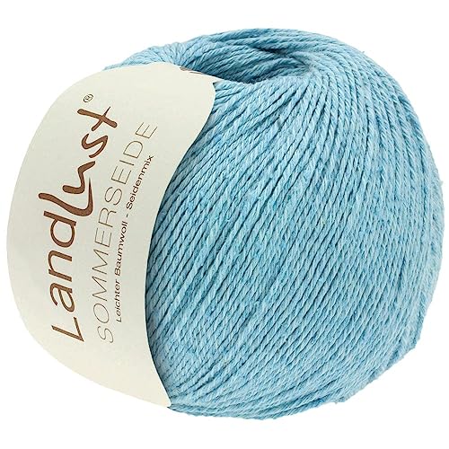 LANA GROSSA Landlust Sommerseide | Feines & leichtes Baumwoll-Seidengarn | Handstrickgarn aus 50% Seide & 50% Baumwolle | 50g Wolle zum Stricken & Häkeln | 170m Garn LANA GROSSA Landlust Sommerseide | Feines & leichtes Baumwoll-Seidengarn | Handstrickgarn aus 50% Seide & 50% Baumwolle | 50g Wolle zum Stricken & Häkeln | 170m Garn von Lana Grossa
